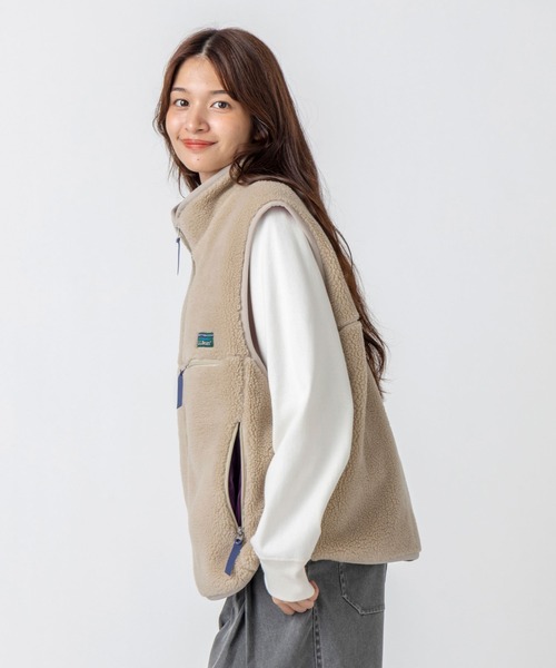 L.L.Bean(エルエルビーン)の「【JAPAN EDITION】トップシャム・ボア・フリース・ベスト(ベスト・レディース・ブラウン/ライトグレー/ライトベージュ/ブルーグリーン・MEDIUM)」の6枚目の写真