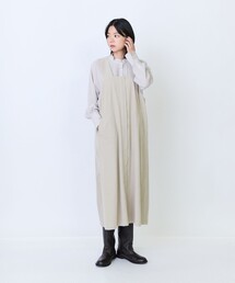 LOISIR | コットン細コールジャンパースカート(ワンピース)