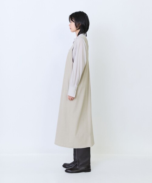 LOISIR(ロワズィール)の「コットン細コールジャンパースカート(ワンピース・レディース・チャコールグレー/ベージュ・M/MT)」の8枚目の写真
