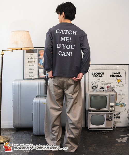 Tom&Jerry(トムアンドジェリー)の「WEGO/【26年秋冬新作】TOM and JERRYグラフィックT(LS)(Tシャツ/カットソー・メンズ・スミクロ/ホワイト・LARGE/MEDIUM)」の10枚目の写真