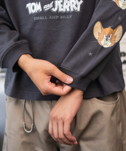 Tom&Jerry(トムアンドジェリー)の「WEGO/【26年秋冬新作】TOM and JERRYグラフィックT(LS)(Tシャツ/カットソー・メンズ・スミクロ/ホワイト・LARGE/MEDIUM)」の12枚目の写真