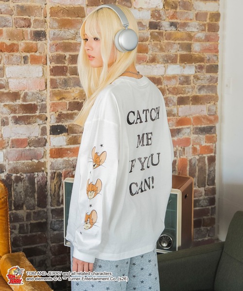 Tom&Jerry(トムアンドジェリー)の「WEGO/【26年秋冬新作】TOM and JERRYグラフィックT(LS)(Tシャツ/カットソー・メンズ・スミクロ/ホワイト・LARGE/MEDIUM)」の19枚目の写真