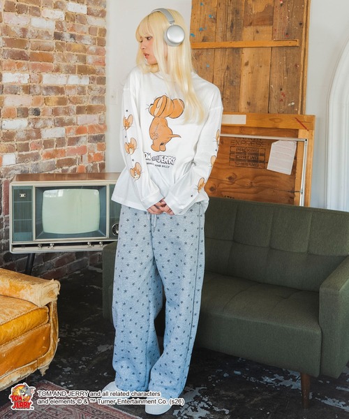 Tom&Jerry(トムアンドジェリー)の「WEGO/【26年秋冬新作】TOM and JERRYグラフィックT(LS)(Tシャツ/カットソー・メンズ・スミクロ/ホワイト・LARGE/MEDIUM)」の20枚目の写真