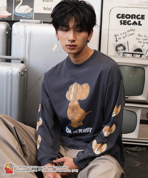 Tom&Jerry(トムアンドジェリー)の「WEGO/【26年秋冬新作】TOM and JERRYグラフィックT(LS)(Tシャツ/カットソー・メンズ・スミクロ/ホワイト・LARGE/MEDIUM)」の22枚目の写真