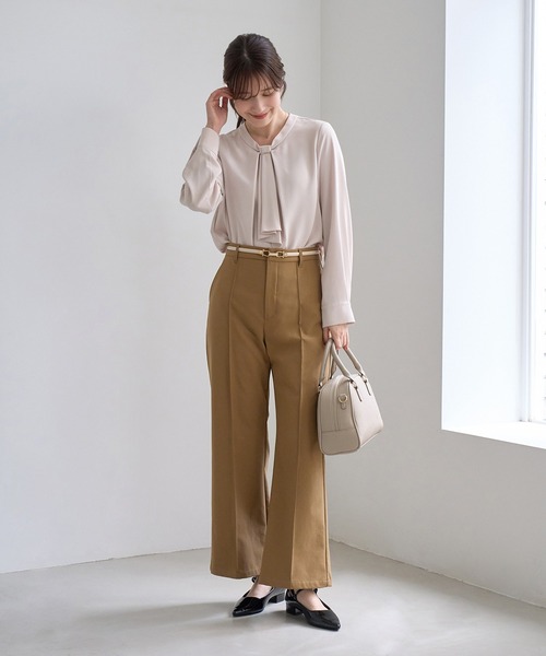 ROPE' PICNIC(ロペピクニック)の「ウエスト革命 美フレア裏起毛パンツ/ウエストゴム(その他パンツ・レディース・ブラック/キャメル・M/L/S)」の15枚目の写真