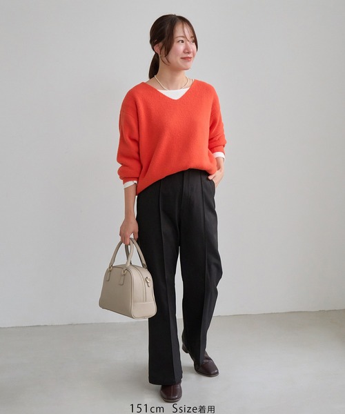 ROPE' PICNIC(ロペピクニック)の「ウエスト革命 美フレア裏起毛パンツ/ウエストゴム(その他パンツ・レディース・ブラック/キャメル・M/L/S)」の16枚目の写真