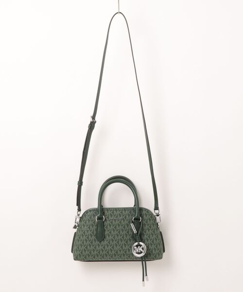 MICHAEL KORS(マイケルコース)の「SHAYE ドーム クロスボディ スモール - MKシグネチャー(ショルダーバッグ・レディース・グリーン系・FREE)」の6枚目の写真
