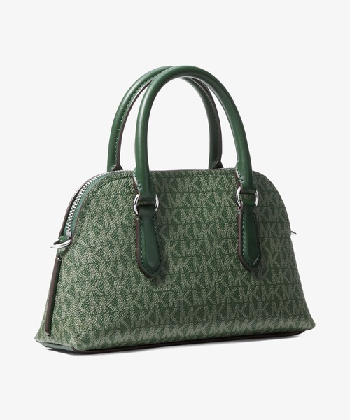 MICHAEL KORS(マイケルコース)の「SHAYE ドーム クロスボディ スモール - MKシグネチャー(ショルダーバッグ・レディース・グリーン系・FREE)」の4枚目の写真