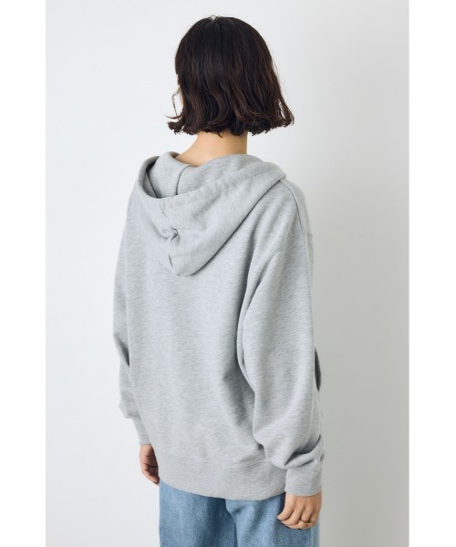 AZUL by moussy(アズールバイマウジー)の「ダブルジップアソートロゴフーディ 秋服 冬服 春服 ジップパーカー(パーカー・レディース・ブラック/杢グレー・FREE)」の19枚目の写真