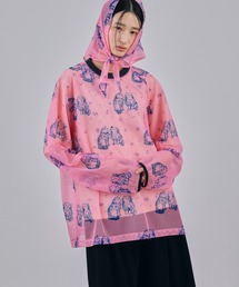PRINT MESH PULLOVER & SCARF