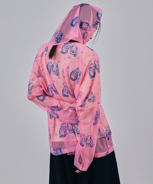 NON TOKYO(ノントーキョー)の「PRINT MESH PULLOVER & SCARF(Tシャツ/カットソー・レディース・ピンク/グリーン・FREE)」の7枚目の写真