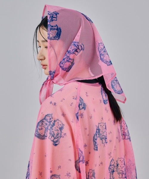 NON TOKYO(ノントーキョー)の「PRINT MESH PULLOVER & SCARF(Tシャツ/カットソー・レディース・ピンク/グリーン・FREE)」の8枚目の写真