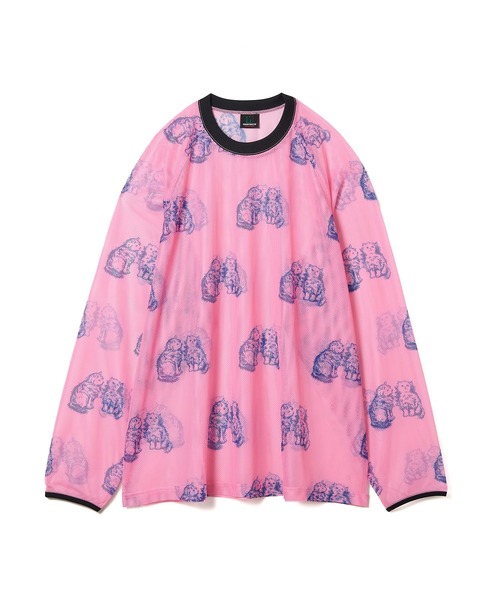 NON TOKYO(ノントーキョー)の「PRINT MESH PULLOVER & SCARF(Tシャツ/カットソー・レディース・ピンク/グリーン・FREE)」の9枚目の写真