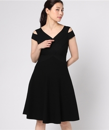 【美品】EPOCA　エポカ　ブレディニット　ドレス　ペプラム　ストレッチ　黒 21040928_8_D_215.jpg