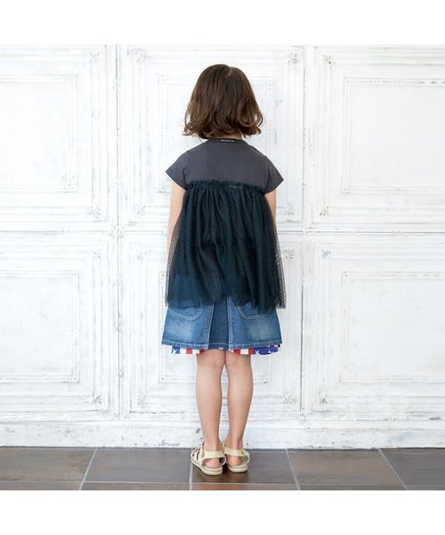 BREEZE（ブリーズ）の「カレッジロゴチュール付きＴシャツ（Tシャツ/カットソー・キッズ・チャコール/カーキ・130/95/80/90/140/100/120/110）」の4枚目の写真