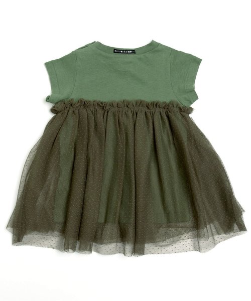 BREEZE（ブリーズ）の「カレッジロゴチュール付きＴシャツ（Tシャツ/カットソー・キッズ・チャコール/カーキ・130/95/80/90/140/100/120/110）」の9枚目の写真