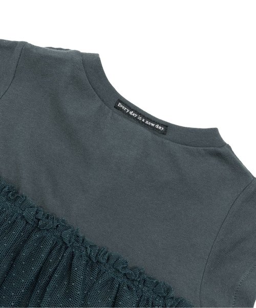 BREEZE（ブリーズ）の「カレッジロゴチュール付きＴシャツ（Tシャツ/カットソー・キッズ・チャコール/カーキ・130/95/80/90/140/100/120/110）」の11枚目の写真