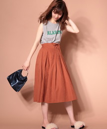 natural couture | T/Nピーチレースアップカラースカート(スカート)