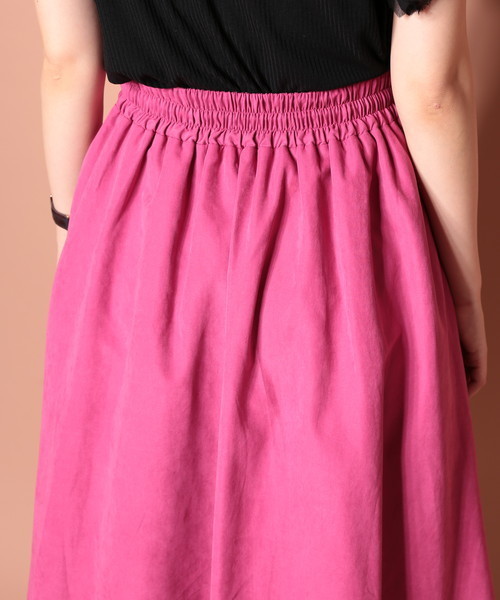 natural couture（ナチュラルクチュール）の「T/Nピーチレースアップカラースカート（スカート・レディース・ピンク/グリーン/ブラウン/マスタード・FREE）」の11枚目の写真