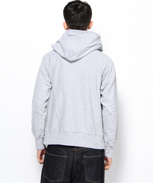 Champion(チャンピオン)の「チャンピオン RW PULLOVER HD リバースウィーブ プルオーバー(パーカー・メンズ・グレー/ネイビー・MEDIUM/LARGE/X-LARGE/SMALL)」の4枚目の写真