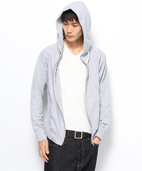 Champion(チャンピオン)の「チャンピオン RW PULLOVER HD リバースウィーブ プルオーバー(パーカー・メンズ・グレー/ネイビー・MEDIUM/LARGE/X-LARGE/SMALL)」の5枚目の写真