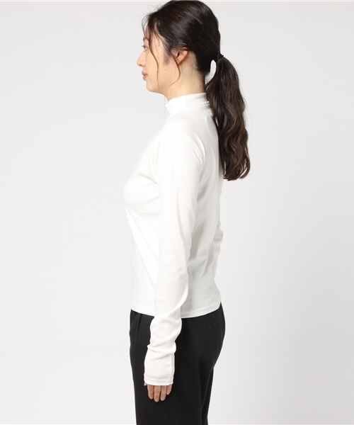 PUNYUS(プニュズ)の「ハイネックロンT(Tシャツ/カットソー・レディース・ホワイト/ブラック・1/2/3/4)」の3枚目の写真
