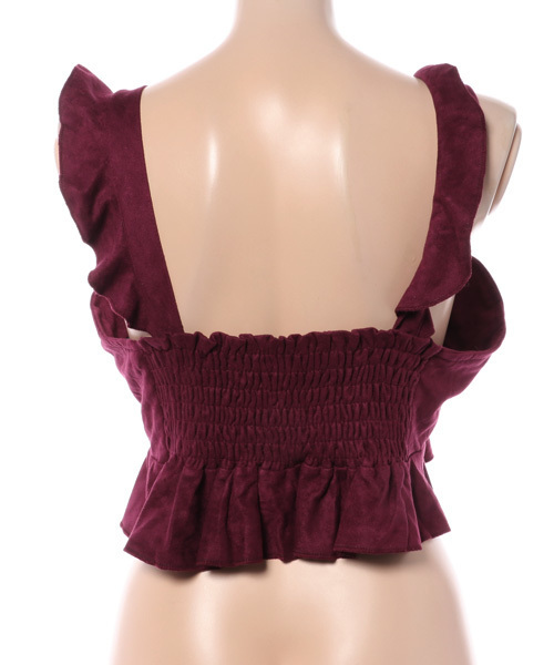 MERLOT（メルロー）の「フリルスピンドルビスチェ1193（キャミソール・レディース・パープル/ブラック/キャメル/カーキ・FREE）」の14枚目の写真