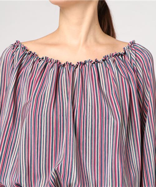 AMERICAN RAG CIE（アメリカンラグシー）の「AMERICAN RAG CIE　デシンギャザーワンピース（ワンピース・レディース・マルチ/ブラック/パープル・FREE）」の9枚目の写真