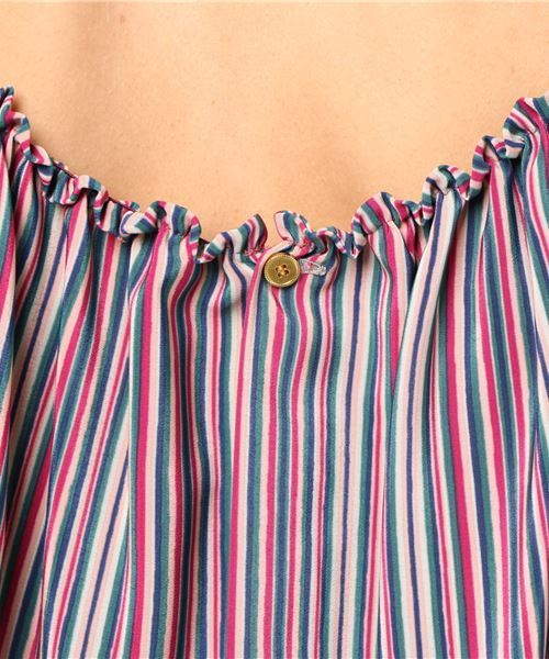 AMERICAN RAG CIE（アメリカンラグシー）の「AMERICAN RAG CIE　デシンギャザーワンピース（ワンピース・レディース・マルチ/ブラック/パープル・FREE）」の8枚目の写真