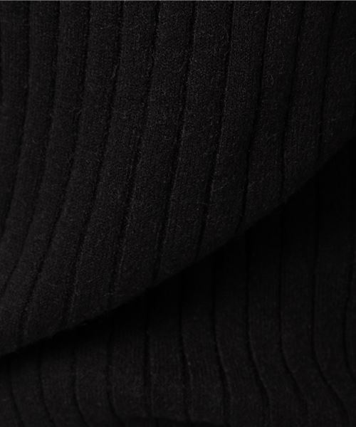 earth music&ecology（アースミュージックアンドエコロジー）の「・ハイネックフリルニットプルオーバー（ニット/セーター・レディース・ライトグレー/ブラック/ダークグリーン/アイボリー/ボルドー/キャメル・S/M）」の10枚目の写真