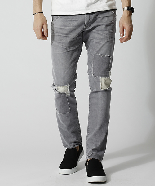 wjk(ダヴルジェイケイ)の「mp5867-miami denim(USED) デニムパンツ(デニムパンツ・メンズ・ブラック系その他/ライトグレー/ブルー系その他2/ブルー系その他・M/XL/S/L)」の3枚目の写真