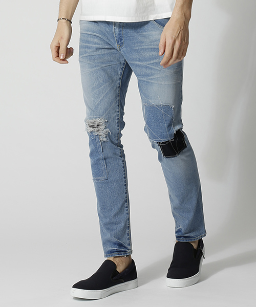 wjk(ダヴルジェイケイ)の「mp5867-miami denim(USED) デニムパンツ(デニムパンツ・メンズ・ブラック系その他/ライトグレー/ブルー系その他2/ブルー系その他・M/XL/S/L)」の14枚目の写真