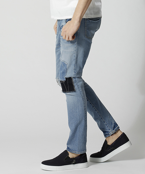 wjk(ダヴルジェイケイ)の「mp5867-miami denim(USED) デニムパンツ(デニムパンツ・メンズ・ブラック系その他/ライトグレー/ブルー系その他2/ブルー系その他・M/XL/S/L)」の5枚目の写真