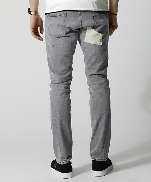 wjk(ダヴルジェイケイ)の「mp5867-miami denim(USED) デニムパンツ(デニムパンツ・メンズ・ブラック系その他/ライトグレー/ブルー系その他2/ブルー系その他・M/XL/S/L)」の6枚目の写真