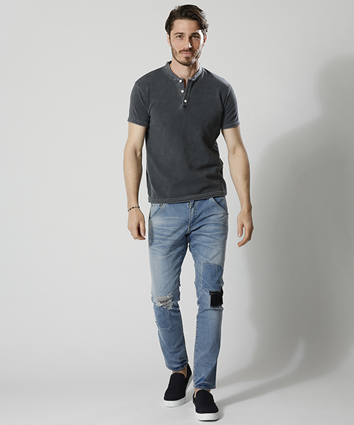 wjk(ダヴルジェイケイ)の「mp5867-miami denim(USED) デニムパンツ(デニムパンツ・メンズ・ブラック系その他/ライトグレー/ブルー系その他2/ブルー系その他・M/XL/S/L)」の9枚目の写真