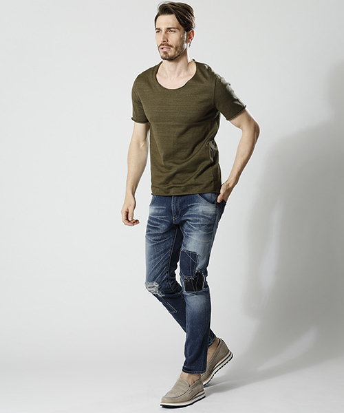 wjk(ダヴルジェイケイ)の「mp5867-miami denim(USED) デニムパンツ(デニムパンツ・メンズ・ブラック系その他/ライトグレー/ブルー系その他2/ブルー系その他・M/XL/S/L)」の12枚目の写真