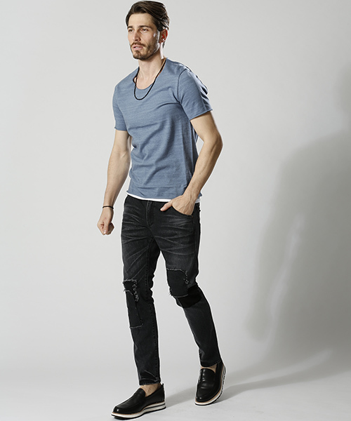wjk(ダヴルジェイケイ)の「mp5867-miami denim(USED) デニムパンツ(デニムパンツ・メンズ・ブラック系その他/ライトグレー/ブルー系その他2/ブルー系その他・M/XL/S/L)」の16枚目の写真