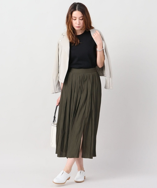 journal standard L'essage（ジャーナルスタンダードレサージュ）の「スリットマキシスカート＃（スカート・レディース・ブラック/カーキ/イエロー・38/36）」の21枚目の写真