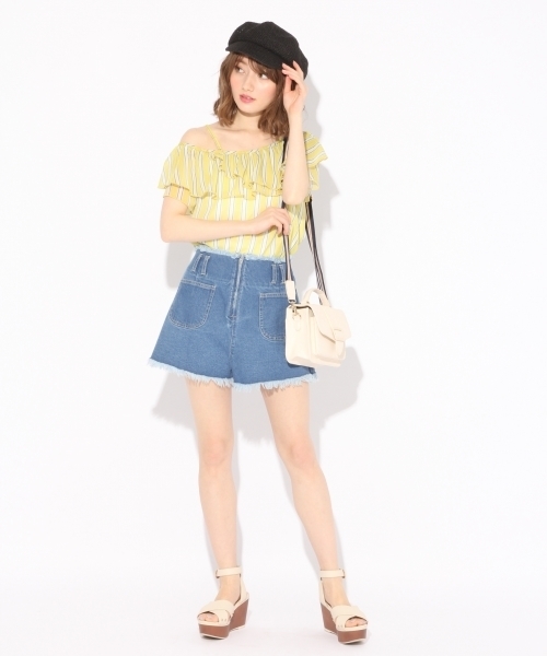 Heather（ヘザー）の「アソートワンショルブラウス　791311（シャツ/ブラウス・レディース・ブラック/イエロー/ホワイト/サックスブルー・FREE）」の13枚目の写真