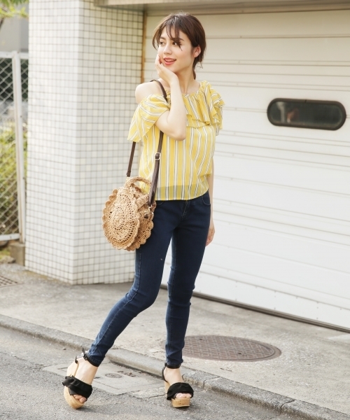 Heather（ヘザー）の「アソートワンショルブラウス　791311（シャツ/ブラウス・レディース・ブラック/イエロー/ホワイト/サックスブルー・FREE）」の16枚目の写真