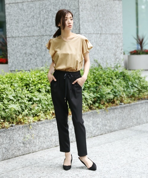 laboratory work（ラボラトリーワーク）の「リラックステーパードパンツ（その他パンツ・レディース・ブラック/ベージュ/グレー・MEDIUM）」の19枚目の写真