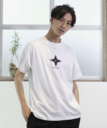 L&HARMONY | [L&HARMONY / エルアンドハーモニー]ハイクルーネックプリントTシャツ"SHURIKEN"(Tシャツ/カットソー)