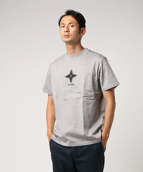 L&HARMONY（エルアンドハーモニー）の「[L&HARMONY / エルアンドハーモニー]ハイクルーネックプリントTシャツ"SHURIKEN"（Tシャツ/カットソー・メンズ・ホワイト/ネイビー/グレー・MEDIUM/LARGE）」の7枚目の写真