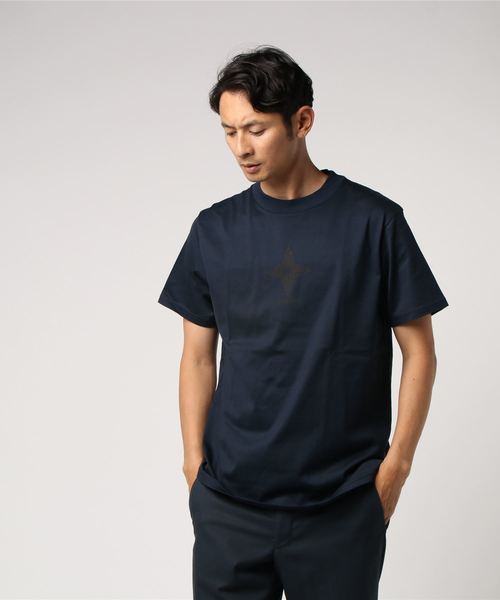 L&HARMONY（エルアンドハーモニー）の「[L&HARMONY / エルアンドハーモニー]ハイクルーネックプリントTシャツ"SHURIKEN"（Tシャツ/カットソー・メンズ・ホワイト/ネイビー/グレー・MEDIUM/LARGE）」の6枚目の写真