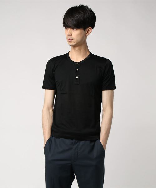 Gran Sasso（グランサッソ）の「Gran Sasso ヘンリーネックTシャツ（T