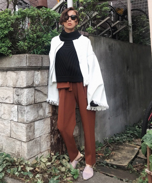 ニット/セーター Ameri VINTAGE - Ameri vintage  BIG RIB COLLAR KNIT Ameri VINTAGE - Ameri vintage BIG RIB COLLAR KNITの通販 by