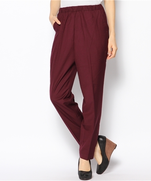 Kastane（カスタネ）の「イージーテーパードPT（スラックス・レディース・カーキ/ボルドー/ネイビー・FREE）」の3枚目の写真