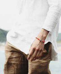 MR.OLIVE | Antique Beads Bracelet-Orange(ブレスレット)