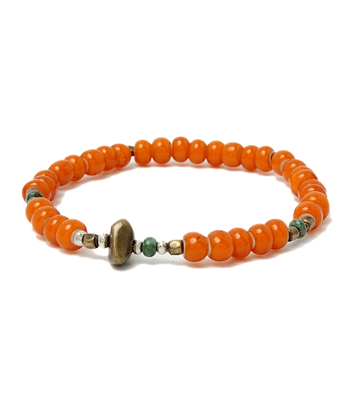 MR.OLIVE（ミスターオリーブ）の「Antique Beads Bracelet-Orange（ブレスレット・メンズ・オレンジ・FREE）」の3枚目の写真