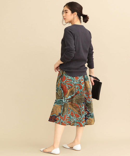 BEAUTY&YOUTH UNITED ARROWS（ビューティーアンドユースユナイテッドアローズ）の「BY∴ リングスナップ リブヘンリーネックカットソー о（Tシャツ/カットソー・レディース・ダークグレー/イエロー/オフホワイト・FREE）」の15枚目の写真